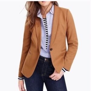 NWT J.Crew Parke Shawl Collar Blazer Wool Blend Size 16 Tall